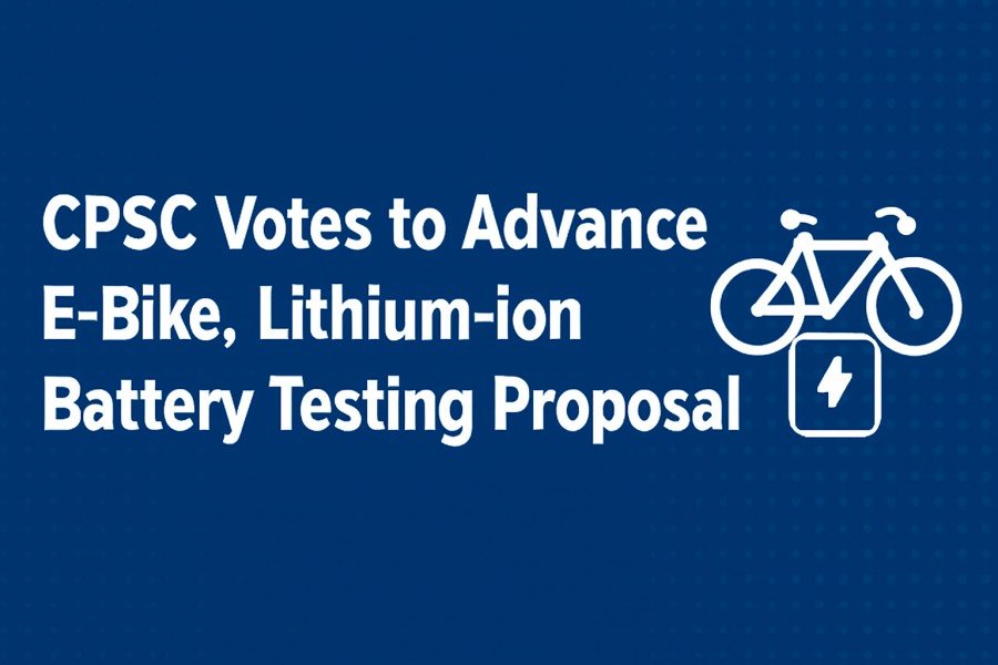 CPSC stemt voor goedkeuring testvoorstel voor e-bikes en lithium-ionbatterijen