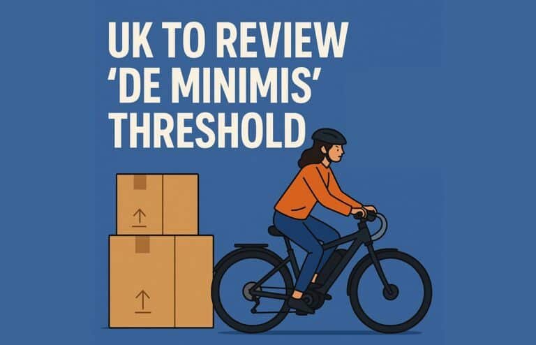 영국, 최소 기준치 검토, 비접이식 전기자전거에 대한 관세 철폐