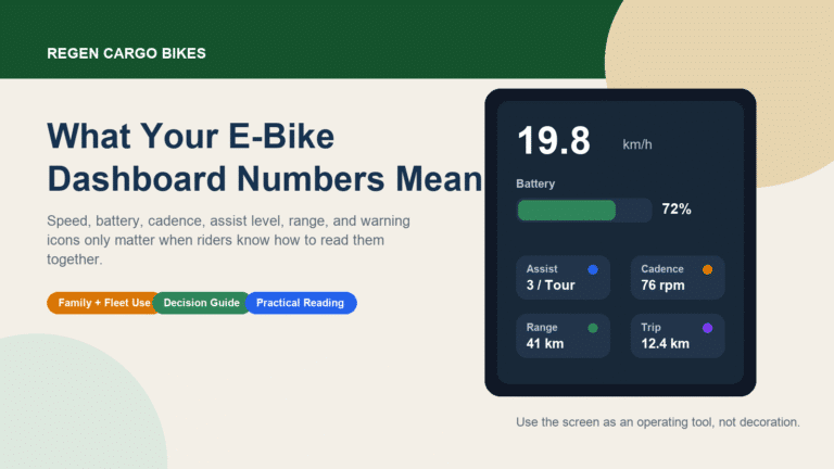 What the Numbers on Your E-Bike Dashboard Really Mean: Speed, Battery, Cadence & More
